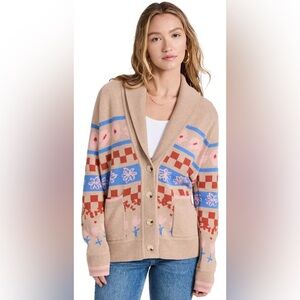 Kerri Rosenthal Fleur Isle Ferris Shawl Cardi, Size XL
